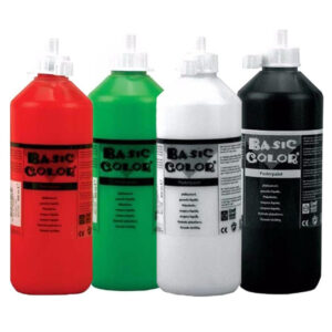 Voordeel set van 4x kleuren plakkatverf waterbasis van 4x 500 ml 10191262