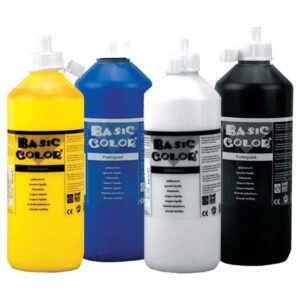 Voordeel set van 4x kleuren plakkatverf waterbasis van 4x 500 ml 10191267