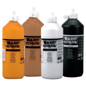 Voordeel set van 4x kleuren plakkatverf waterbasis van 4x 500 ml 10191268