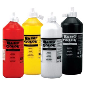 Voordeel set van 4x kleuren plakkatverf waterbasis van 4x 500 ml 10191270