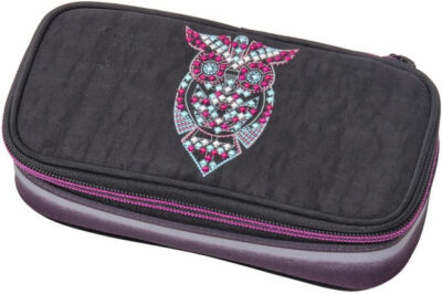 Walker etui Dark Owl meisjes 21 x 10 x 6 cm polyester zwart 529560