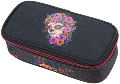 Walker etui Dia de Muertos 21 x 10 x 6 cm polyester zwart 529574