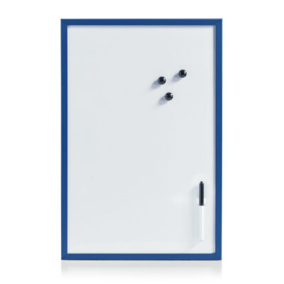 Whiteboard/memobord magnetisch incl. marker en magneten - 40 x 60 cm - blauw 10384894