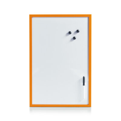 Whiteboard/memobord magnetisch incl. marker en magneten - 40 x 60 cm - oranje 10384895