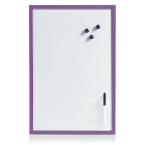 Whiteboard/memobord magnetisch incl. marker en magneten - 40 x 60 cm - paars 10384893