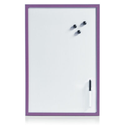 Whiteboard/memobord magnetisch incl. marker en magneten - 40 x 60 cm - paars 10384893