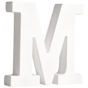 Witte houten letter M 10066696