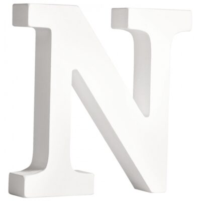 Witte houten letter N 10066697