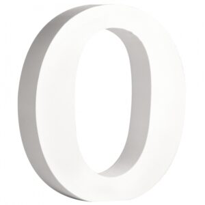 Witte houten letter O 10066698