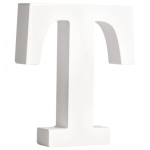 Witte houten letter T 10066703