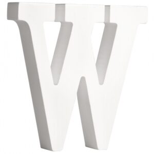 Witte houten letter W 10066706