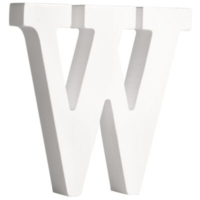 Witte houten letter W 10066706