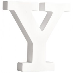 Witte houten letter Y 10066708