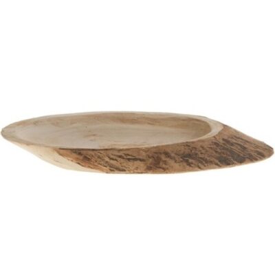 Woondecoratie ovale boomschijf van hout 31 cm 10146327