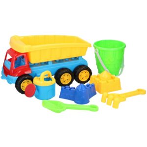 Zandbak speelgoed blauwe truck/kiepwagen met containerbak 35cm 10140031