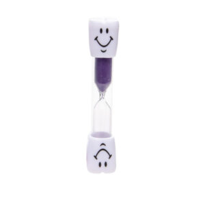 Zandloper/badkamer douche/spelletjes timer paars smiley 3 minuten 10365776