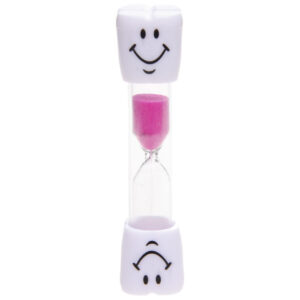 Zandloper/badkamer douche/spelletjes timer roze smiley 3 minuten 10365774