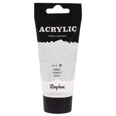 Zilveren acrylverf/hobbyverf op waterbasis 75 ml 10270063