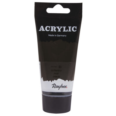 Zwarte acrylverf/hobbyverf op waterbasis 75 ml 10270062